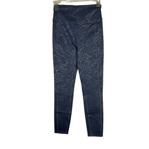 Zuda Metallic Gray Animal Print Zebra legging Pants XS